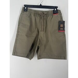 NWT Vans Shorts Mens Med Green Range Elastic Chino Drawstring Relaxed 7 Inseam